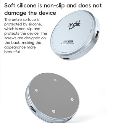 YCE-V195C USB-C / Type-C to M.2 NVMe + PD 3.0 Magnetic Hard Drive Enclosure(Grey) by buy2fix