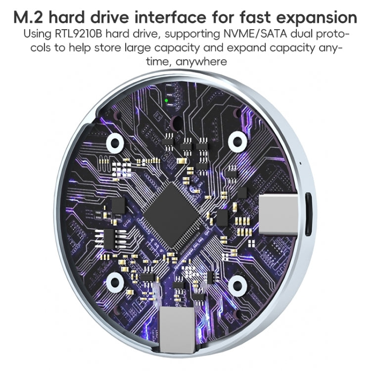 YCE-V195C USB-C / Type-C to M.2 NVMe + PD 3.0 Magnetic Hard Drive Enclosure(Grey) by buy2fix