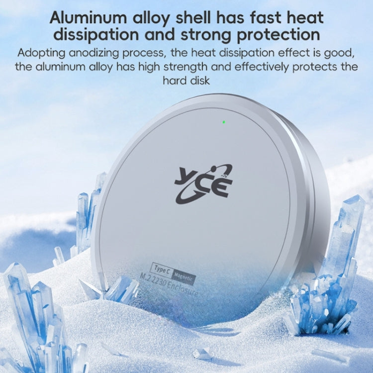 YCE-V195F USB-C / Type-C to M.2 NVMe Magnetic Hard Drive Enclosure(Grey) by buy2fix