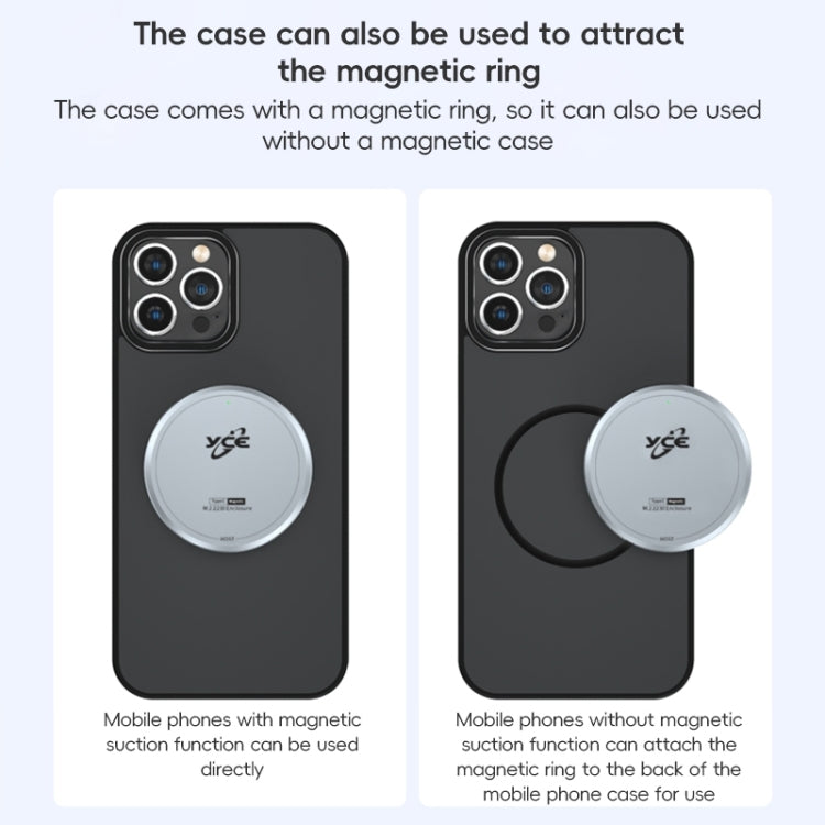 YCE-V195F USB-C / Type-C to M.2 NVMe Magnetic Hard Drive Enclosure(Grey) by buy2fix