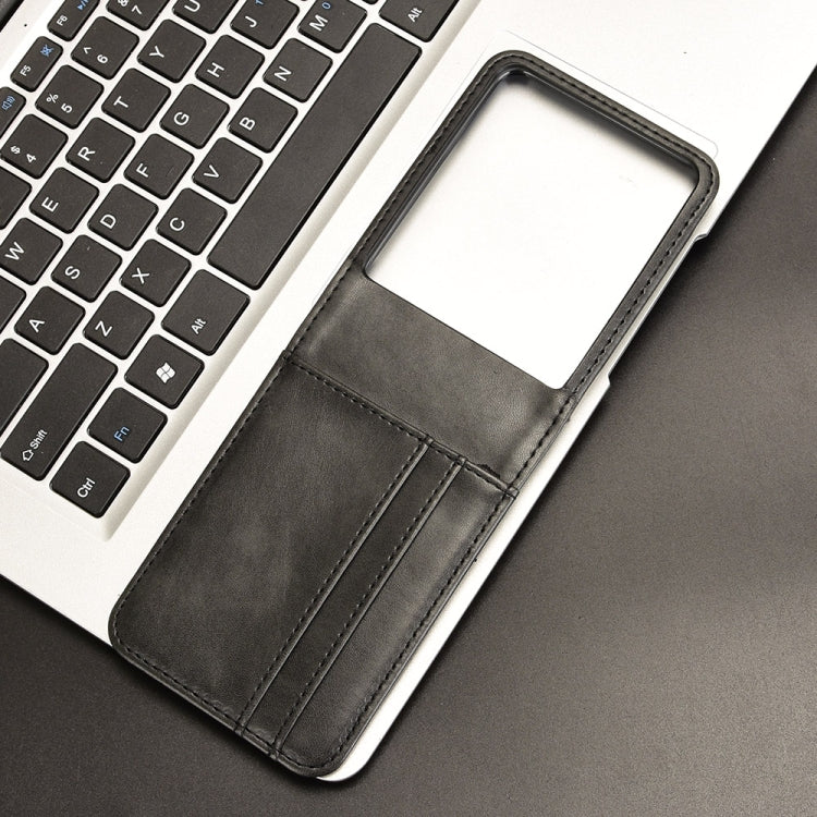 For Motorola Razr 50 Ultra Skin Feel Card Slot Leather Phone Case(Black) by buy2fix