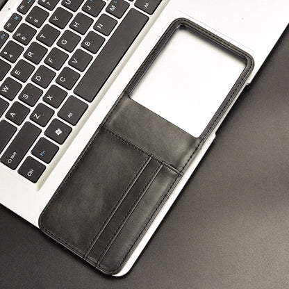 For Motorola Razr 50 Ultra Skin Feel Card Slot Leather Phone Case(Black) by buy2fix