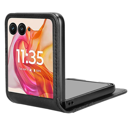 For Motorola Razr 50 Ultra Skin Feel Card Slot Leather Phone Case(Black) by buy2fix