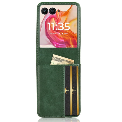 For Motorola Razr 50 Ultra Skin Feel Card Slot Leather Phone Case(Green) by buy2fix