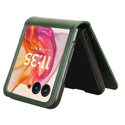For Motorola Razr 50 Ultra Skin Feel Card Slot Leather Phone Case(Green) by buy2fix