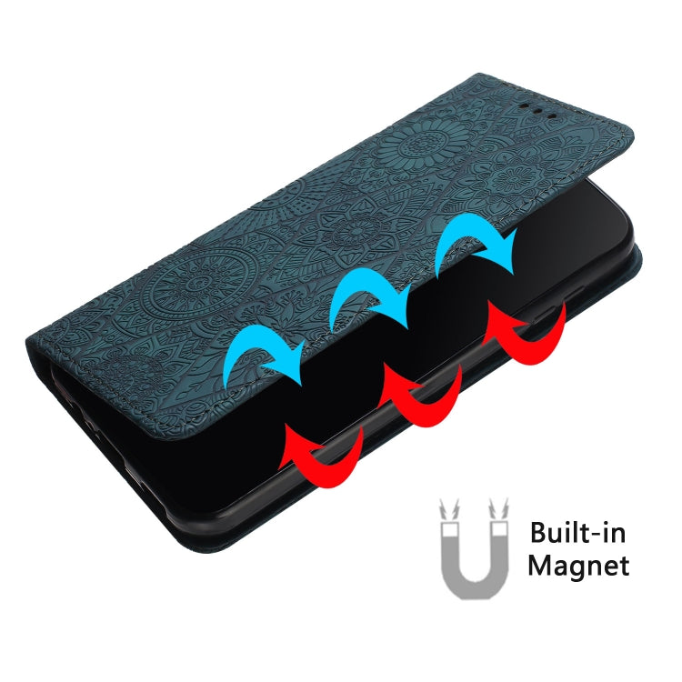 For Google Pixel 9 Pro XL Ethnic Embossed Adsorption Leather Phone Case(Blue) by buy2fix