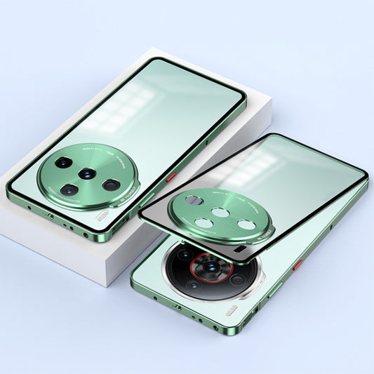 For ZTE nubia Z60S Pro Snap Buckle Metal Frame Frosted Phone Case(Green) - ZTE Cases by buy2fix | Online Shopping UK | buy2fix