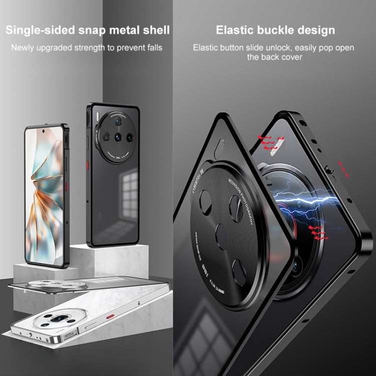 For ZTE nubia Z60S Pro Snap Buckle Metal Frame Frosted Phone Case(Black) - ZTE Cases by buy2fix | Online Shopping UK | buy2fix