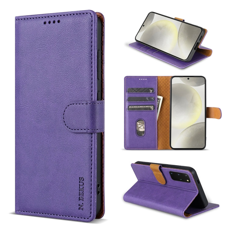 For Xiaomi 14 Ultra N.BEKUS CSJ-P1 Solid Color Leather Phone Case(Purple) - Xiaomi 14 Ultra Cases by N.BEKUS | Online Shopping UK | buy2fix