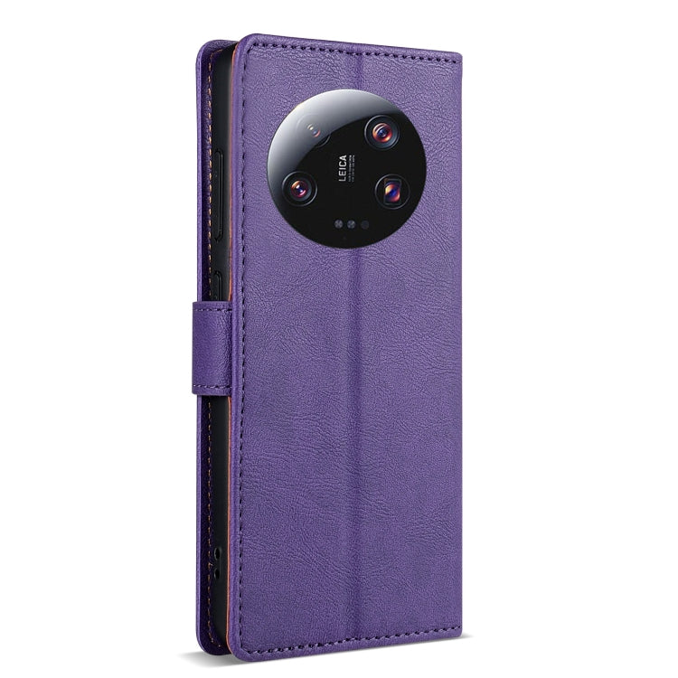 For Xiaomi 14 Ultra N.BEKUS CSJ-P1 Solid Color Leather Phone Case(Purple) - Xiaomi 14 Ultra Cases by N.BEKUS | Online Shopping UK | buy2fix