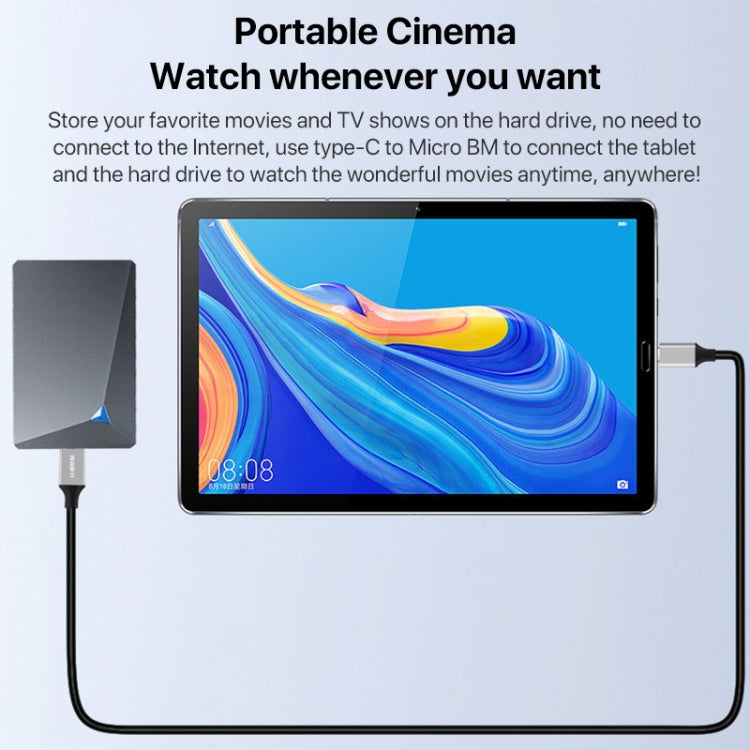 USB-C / Type-C 3.0 to Micro B Mobile Hard Disk Adapter Cable, Length:0.3m by buy2fix