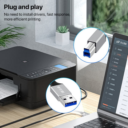 USB 3.0 A Male to USB-B Square Interface Printer Data Transmission Adapter Cable, Length:1m by buy2fix