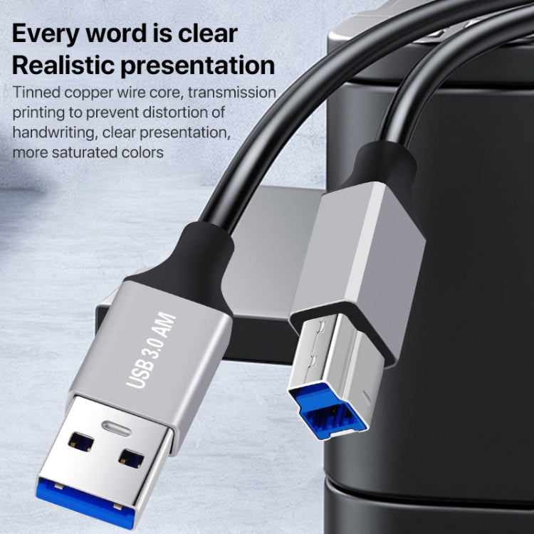 USB 3.0 A Male to USB-B Square Interface Printer Data Transmission Adapter Cable, Length:2m by buy2fix