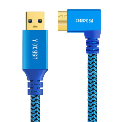 USB 3.0 A to Micro B 3.0 Male Mobile Hard Drive Data Connection Cable, Length:1m(Blue) by buy2fix