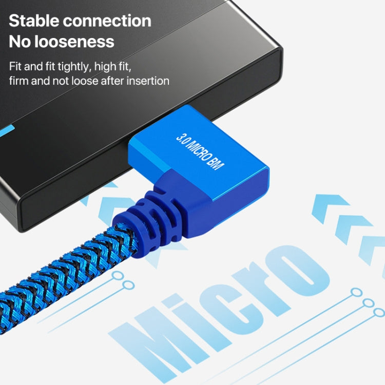 USB 3.0 A to Micro B 3.0 Male Mobile Hard Drive Data Connection Cable, Length:1m(Blue) by buy2fix