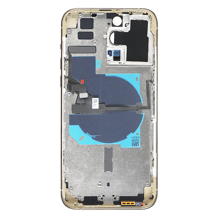 For iPhone 14 Pro Max Battery Back Cover with Power + Volume Flex Cable + Wireless Charging Module, Version:CE EU Version(Gold) by buy2fix