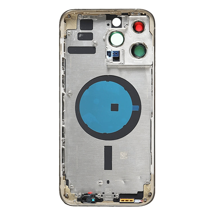 For iPhone 14 Pro Max Battery Back Cover with Side Keys & Card Tray, Version:US Version(Gold) by buy2fix