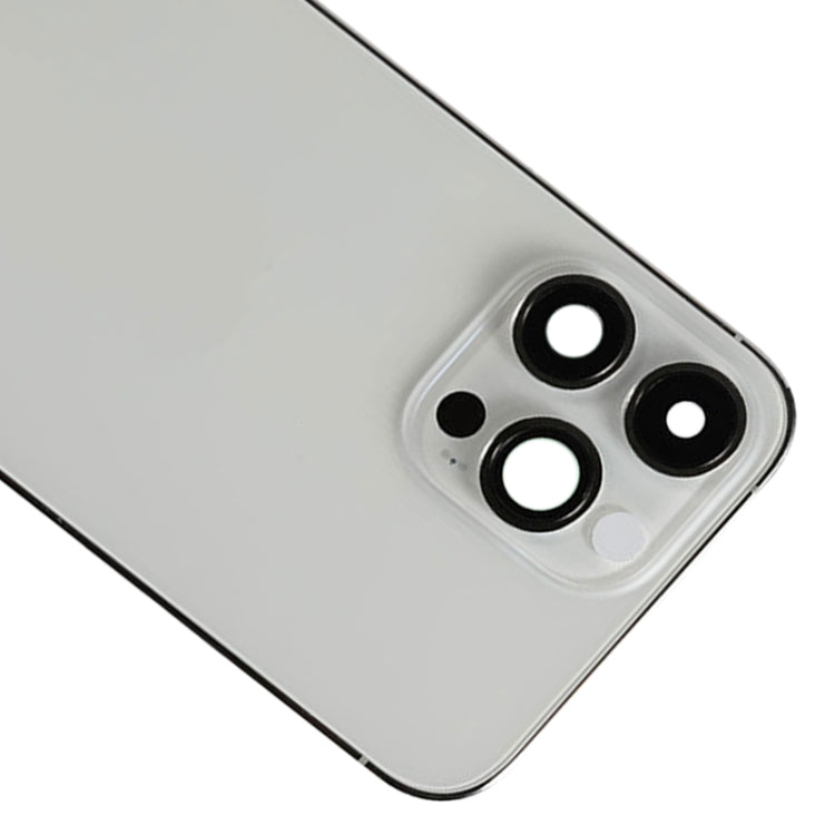 For iPhone 14 Pro Max Battery Back Cover with Side Keys & Card Tray, Version:US Version(Silver) by buy2fix