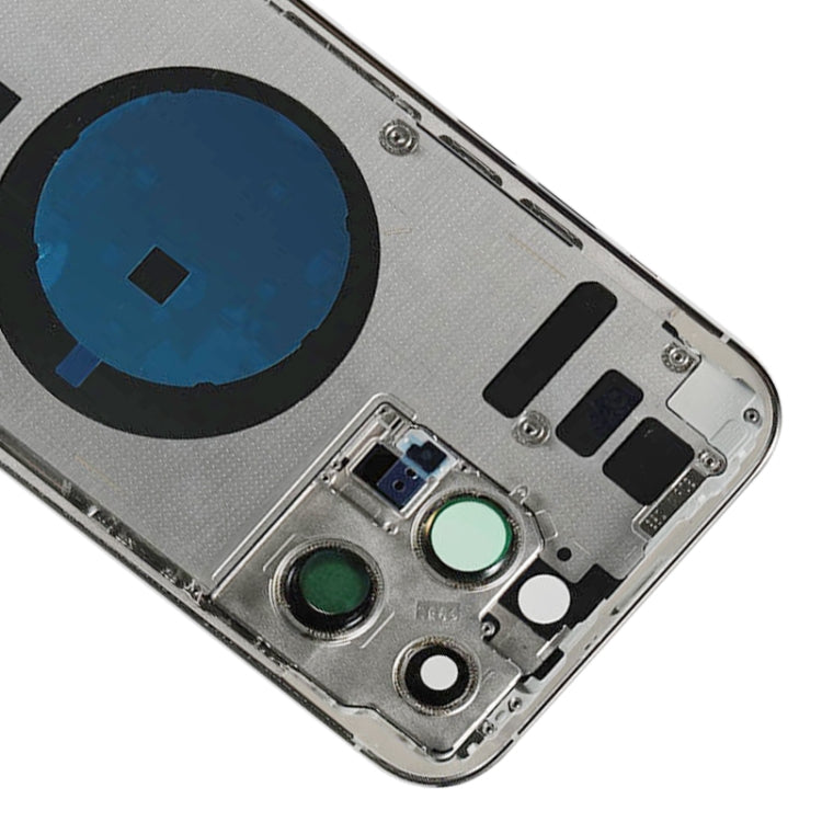 For iPhone 14 Pro Max Battery Back Cover with Side Keys & Card Tray, Version:US Version(Silver) by buy2fix
