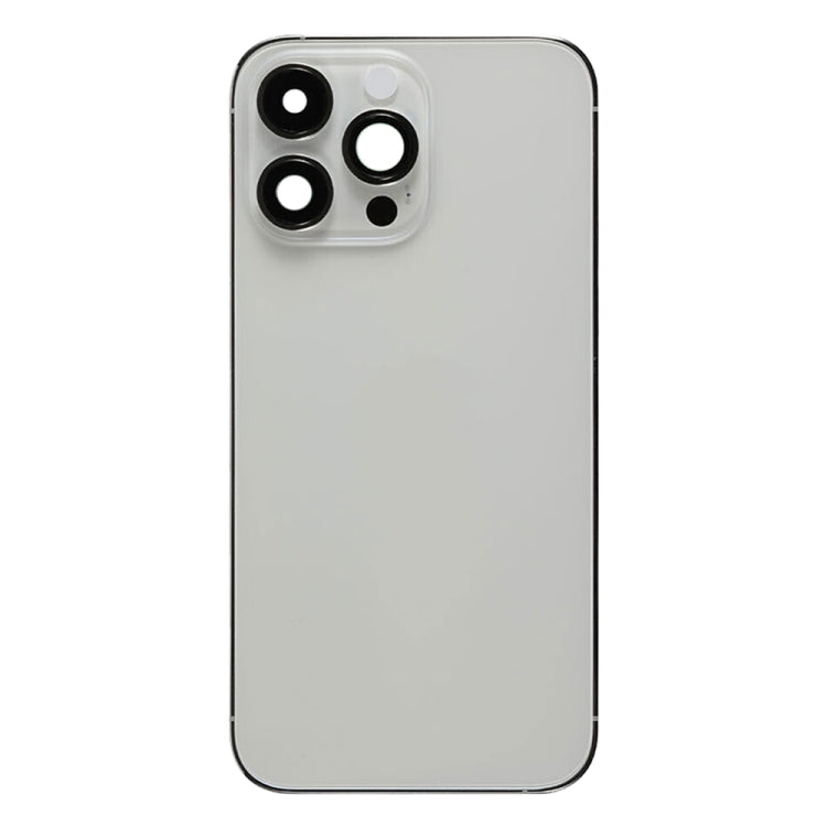 For iPhone 14 Pro Max Battery Back Cover with Side Keys & Card Tray, Version:China Version(Silver) by buy2fix