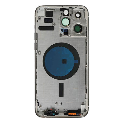 For iPhone 14 Pro Max Battery Back Cover with Side Keys & Card Tray, Version:China Version(Silver) by buy2fix