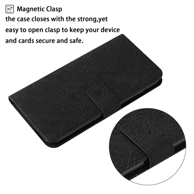 For Samsung Galaxy S25+ 5G Ethnic Style Embossed Pattern Leather Phone Case(Black) by buy2fix
