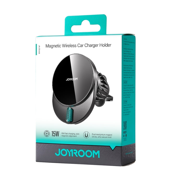 JOYROOM JR-ZS409 Magnetic Car Air Vent Phone Wireless Charging Mount(Black) - Wireless Charger Holders by JOYROOM | Online Shopping UK | buy2fix