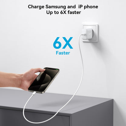 JOYROOM JR-TCF24 30W USB-C / Type-C Fast Charger with Cable Set, Specification:EU Plug(White) - USB Charger by JOYROOM | Online Shopping UK | buy2fix
