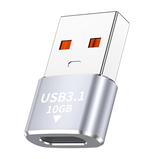 120W 10Gbps USB3.1 Male to USB-C / Type-C Female OTG Mini Adapter(Silver) - OTG Adapter by buy2fix | Online Shopping UK | buy2fix