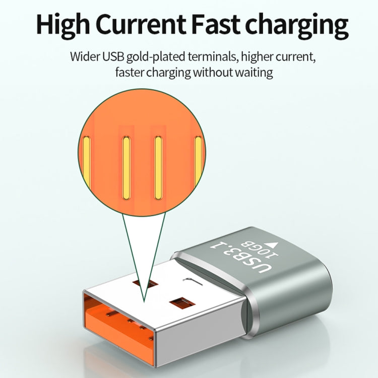 120W 10Gbps USB3.1 Male to USB-C / Type-C Female OTG Mini Adapter(Black) - OTG Adapter by buy2fix | Online Shopping UK | buy2fix
