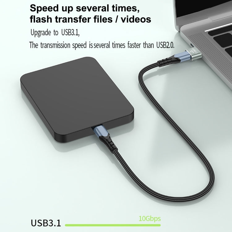 120W 10Gbps USB3.1 Male to USB-C / Type-C Female OTG Mini Adapter(Black) - OTG Adapter by buy2fix | Online Shopping UK | buy2fix