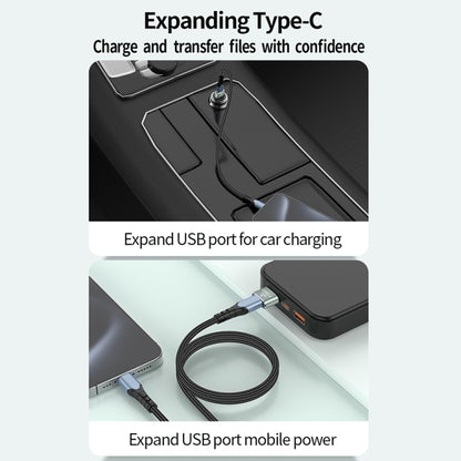 120W 10Gbps USB3.1 Male to USB-C / Type-C Female OTG Mini Adapter(Black) - OTG Adapter by buy2fix | Online Shopping UK | buy2fix