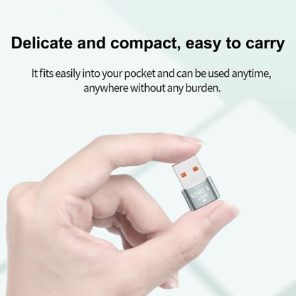 120W 10Gbps USB3.1 Male to USB-C / Type-C Female OTG Mini Adapter(Black) - OTG Adapter by buy2fix | Online Shopping UK | buy2fix