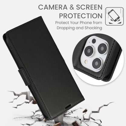 For iPhone 16 Pro Side Buckle RFID Anti-theft Leather Phone Case(Black) by buy2fix