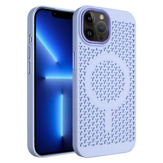 For iPhone 13 Pro Ice Feeling Cooling MagSafe Magnetic Phone Case(Light Purple) by buy2fix