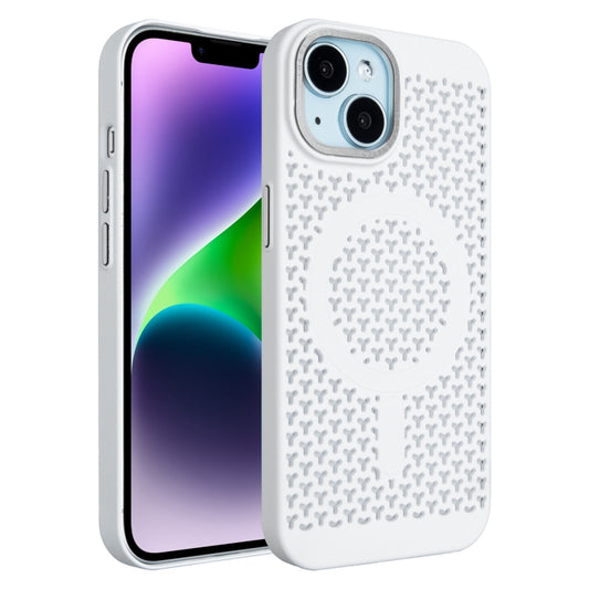 For iPhone 14 Ice Feeling Cooling MagSafe Magnetic Phone Case(White) by buy2fix