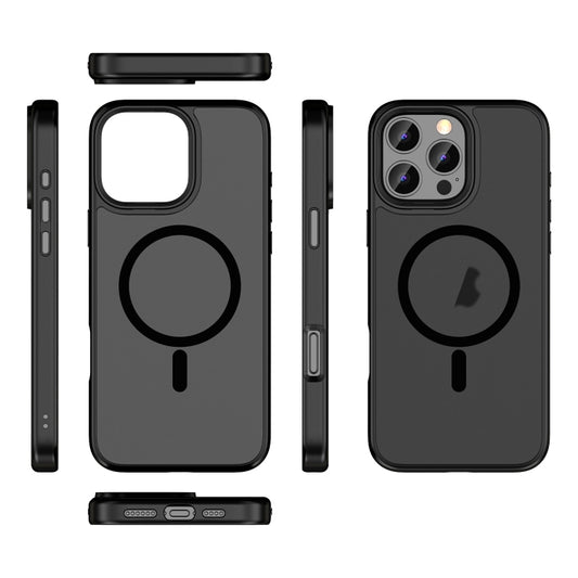 For iPhone 11 Skin Feel Frosted MagSafe Magnetic Phone Case(Transparent Black) by buy2fix