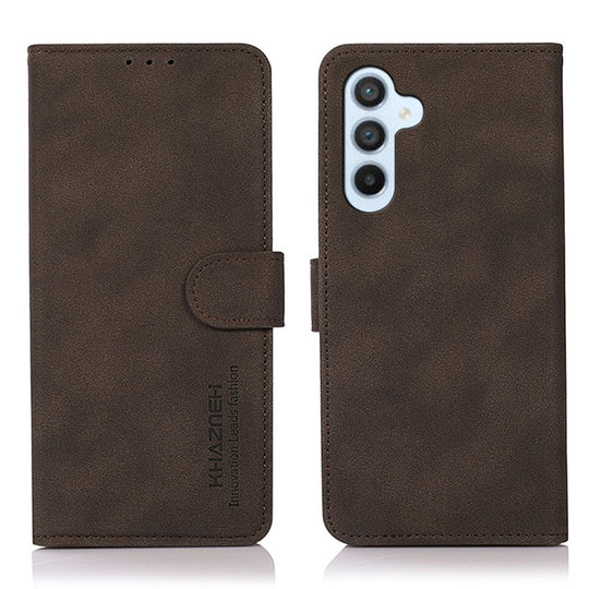 For Samsung Galaxy A26 5G KHAZNEH Matte Texture Leather Phone Case(Brown)