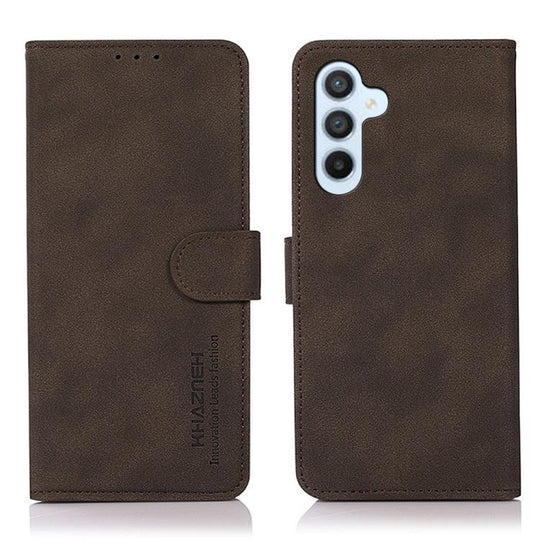 For Samsung Galaxy A57 5G KHAZNEH Matte Texture Leather Phone Case(Brown)