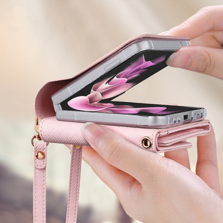 For Samsung Galaxy Z Flip4 VIETAO Portable Wallet Foldable PU Phone Case(Red) - Galaxy Z Flip4 5G Cases by VIETAO | Online Shopping UK | buy2fix