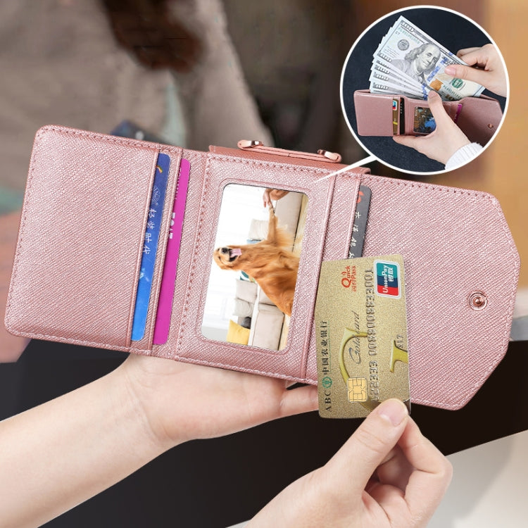 For Samsung Galaxy Z Flip6 VIETAO Portable Wallet Foldable PU Phone Case(Pink) - Galaxy Z Flip6 5G Cases by VIETAO | Online Shopping UK | buy2fix