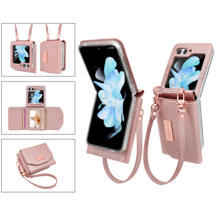 For Samsung Galaxy Z Flip6 / Flip7 FE VIETAO Portable Wallet Foldable PU Phone Case(Purple) - Galaxy Z Flip6 5G Cases by VIETAO | Online Shopping UK | buy2fix