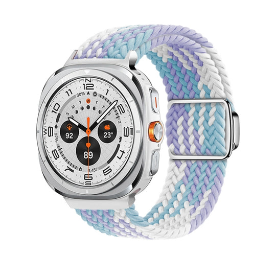 For Galaxy Watch Ultra2 2026 / 2025 / 1 2024 Nylon Loop Magnetic Buckle Watch Band(Violets)