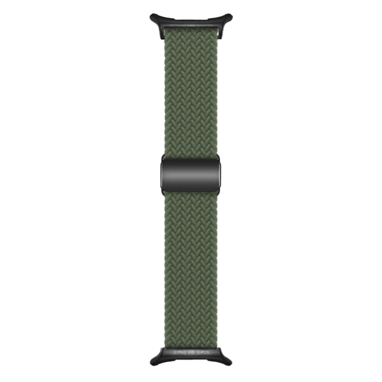 For Samsung Galaxy Watch Ultra 47mm / Ultra 2025 Nylon Loop Magnetic Buckle Watch Band(Dark Olive) - Watch Bands by buy2fix | Online Shopping UK | buy2fix