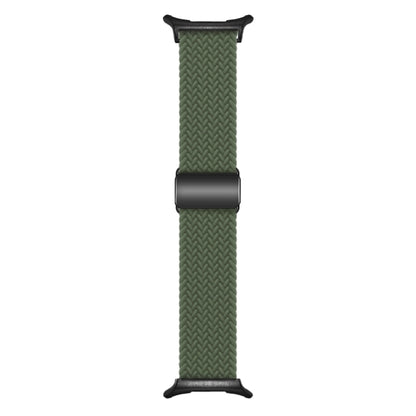 For Samsung Galaxy Watch Ultra 47mm / Ultra 2025 Nylon Loop Magnetic Buckle Watch Band(Dark Olive) - Watch Bands by buy2fix | Online Shopping UK | buy2fix