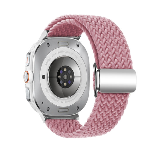 For Samsung Galaxy Watch Ultra 47mm / Ultra 2025 Nylon Loop Magnetic Buckle Watch Band(Pink) - Watch Bands by buy2fix | Online Shopping UK | buy2fix