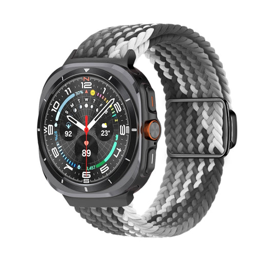 For Samsung Galaxy Watch Ultra 47mm / Ultra 2025 Nylon Loop Magnetic Buckle Watch Band(Dark Chocolate) - Watch Bands by buy2fix | Online Shopping UK | buy2fix