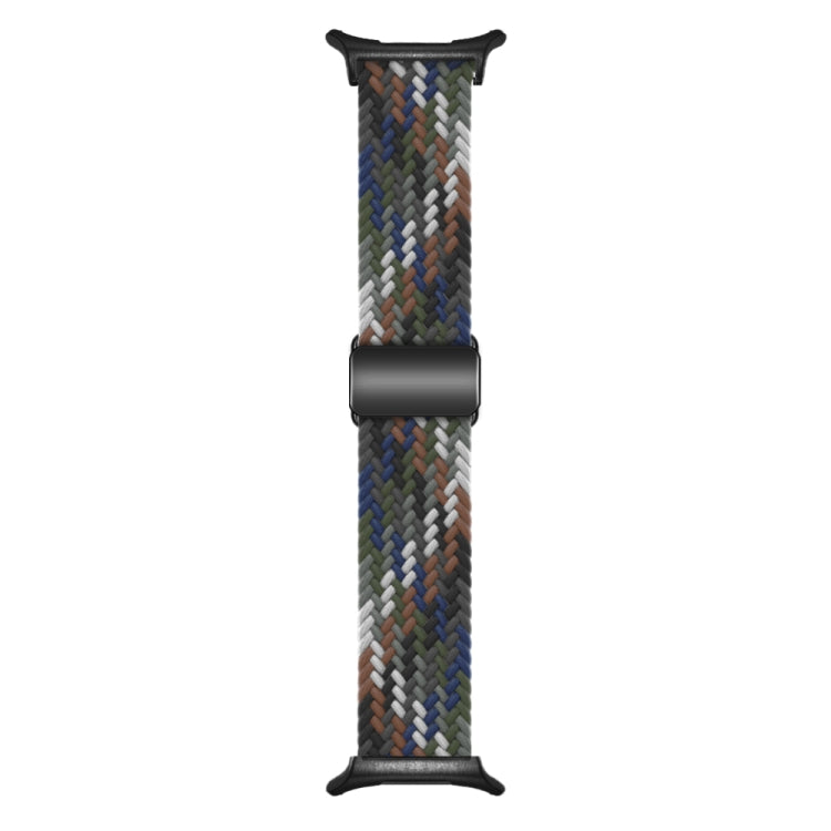 For Samsung Galaxy Watch Ultra 47mm / Ultra 2025 Nylon Loop Magnetic Buckle Watch Band(Denim Rainbow) - Watch Bands by buy2fix | Online Shopping UK | buy2fix