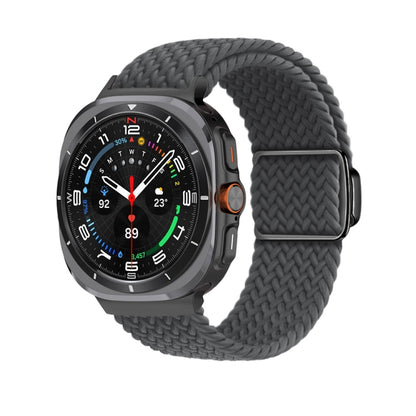 For Samsung Galaxy Watch Ultra 47mm / Ultra 2025 Nylon Loop Magnetic Buckle Watch Band(Space Grey) - Watch Bands by buy2fix | Online Shopping UK | buy2fix