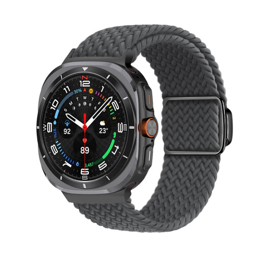 For Samsung Galaxy Watch Ultra 47mm / Ultra 2025 Nylon Loop Magnetic Buckle Watch Band(Space Grey) - Watch Bands by buy2fix | Online Shopping UK | buy2fix